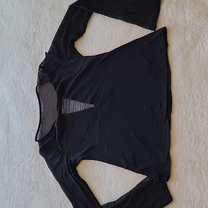 Sheer Deep V Neck Shirt